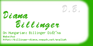 diana billinger business card